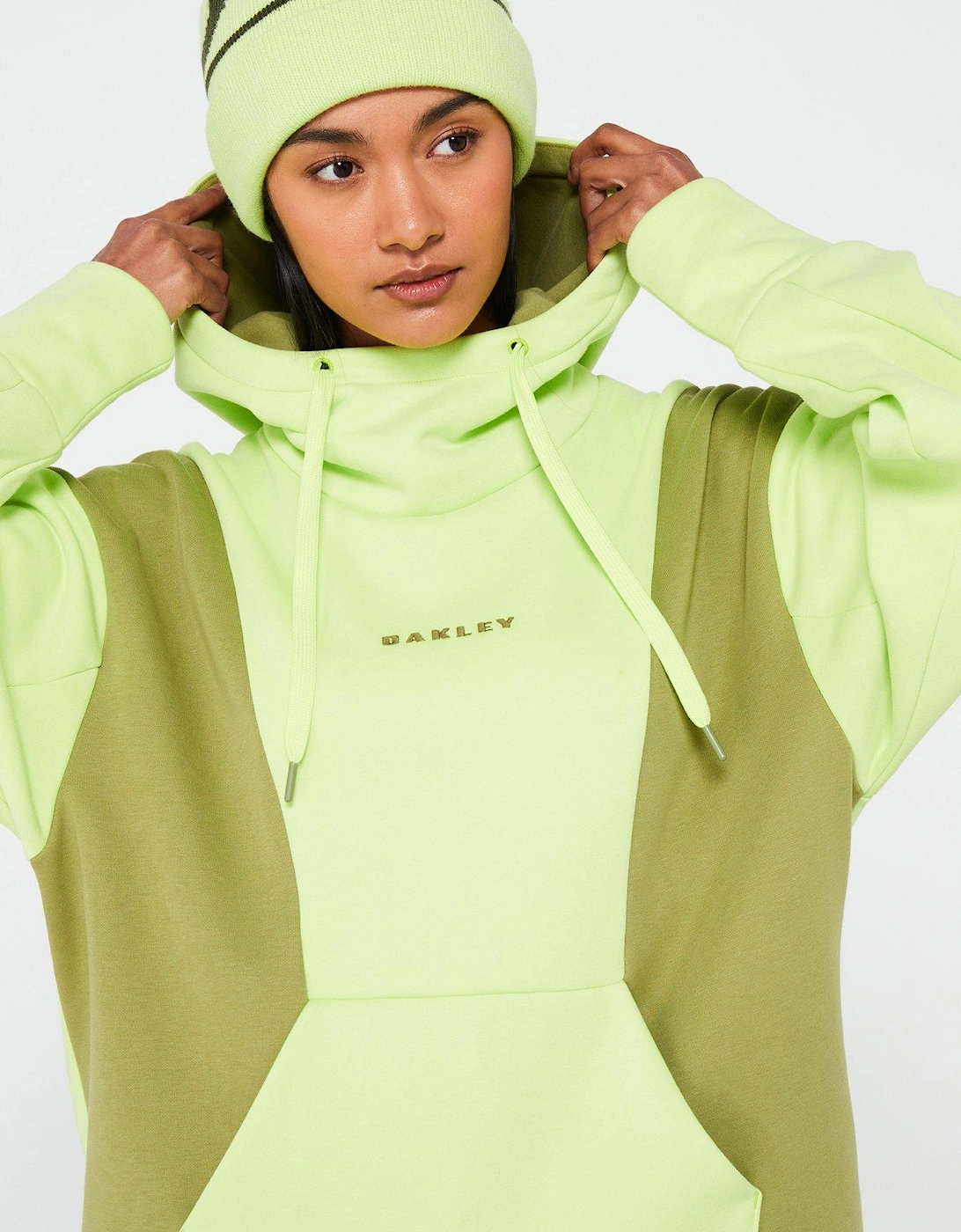 Women's Rosy RC Water Repellent Fleece Ski Hoodie - Light Green