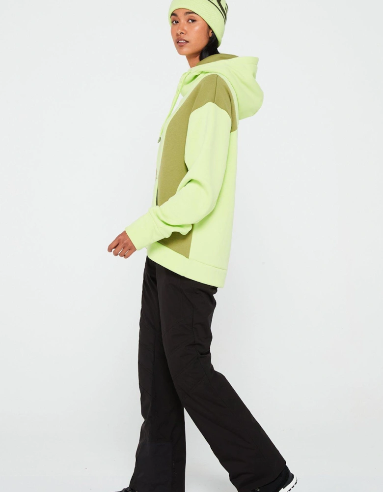 Women's Rosy RC Water Repellent Fleece Ski Hoodie - Light Green