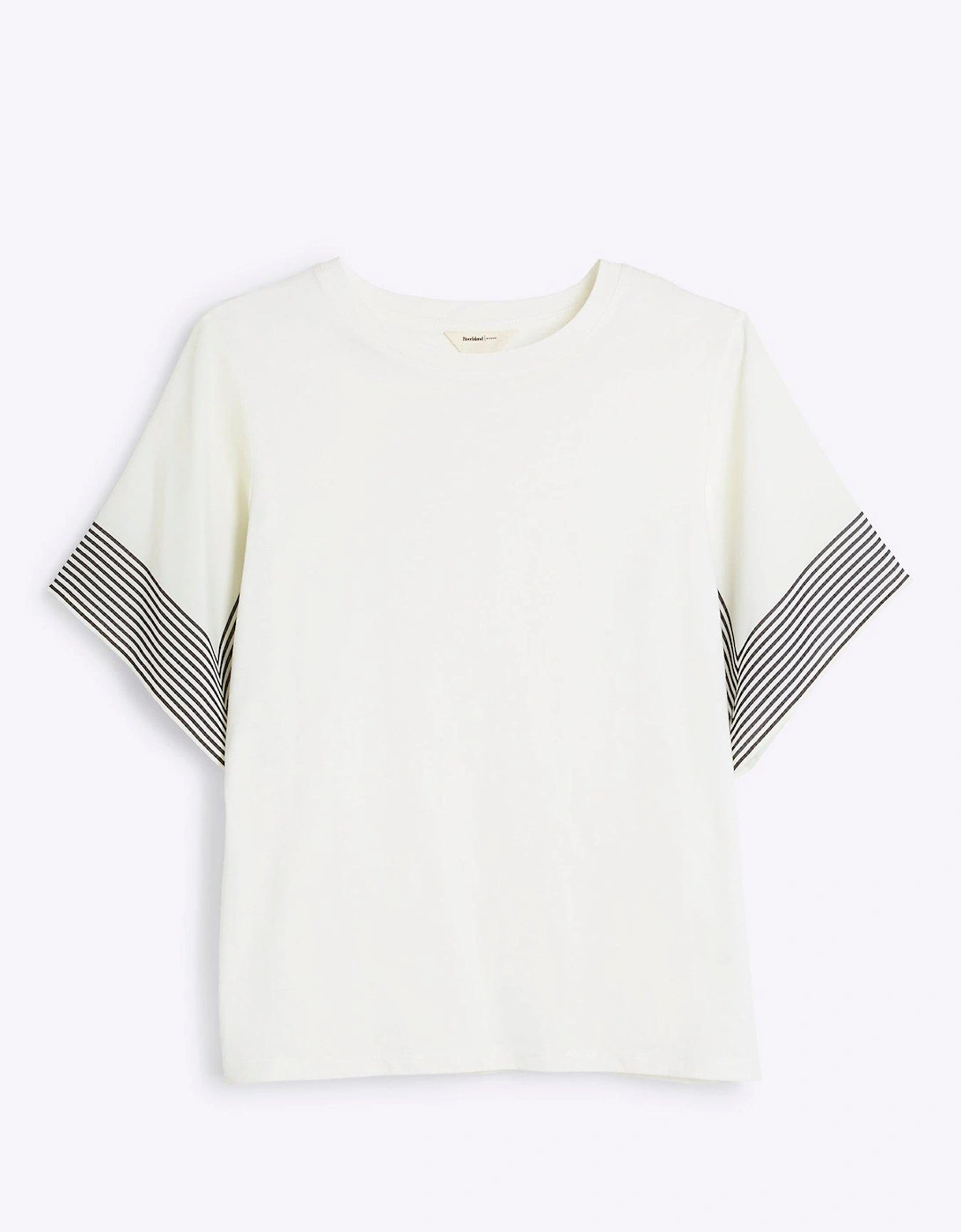 Hybrid Sleeve T-Shirt - Cream