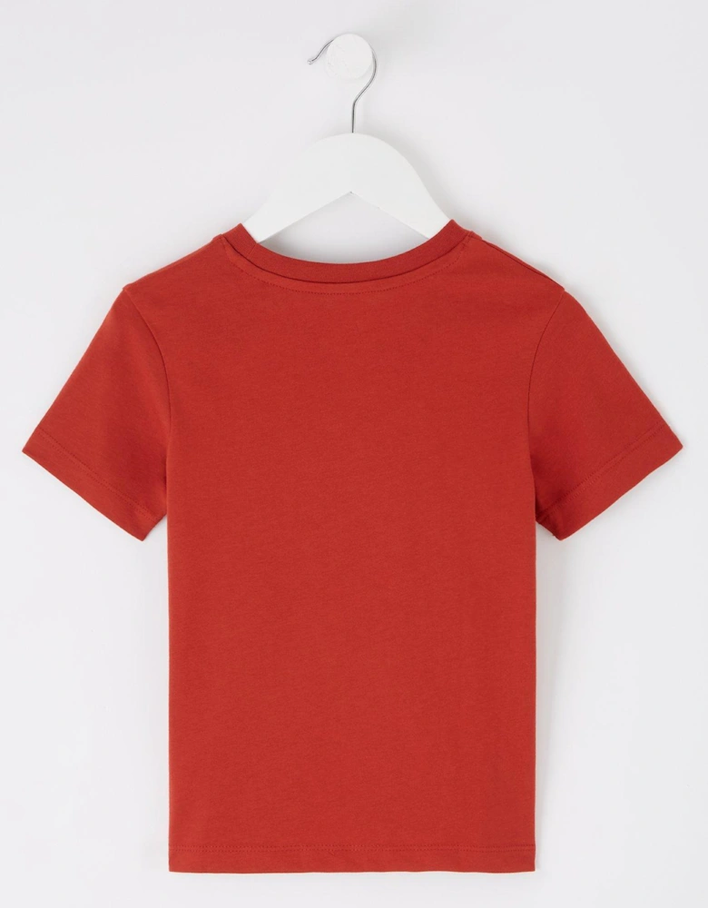 Younger Boys 2 Colour Logo Tshirt - Ochre