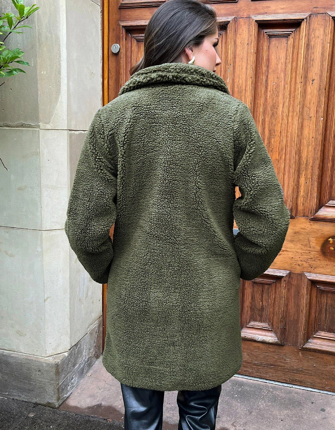 Teddy Coat - Khaki - Green