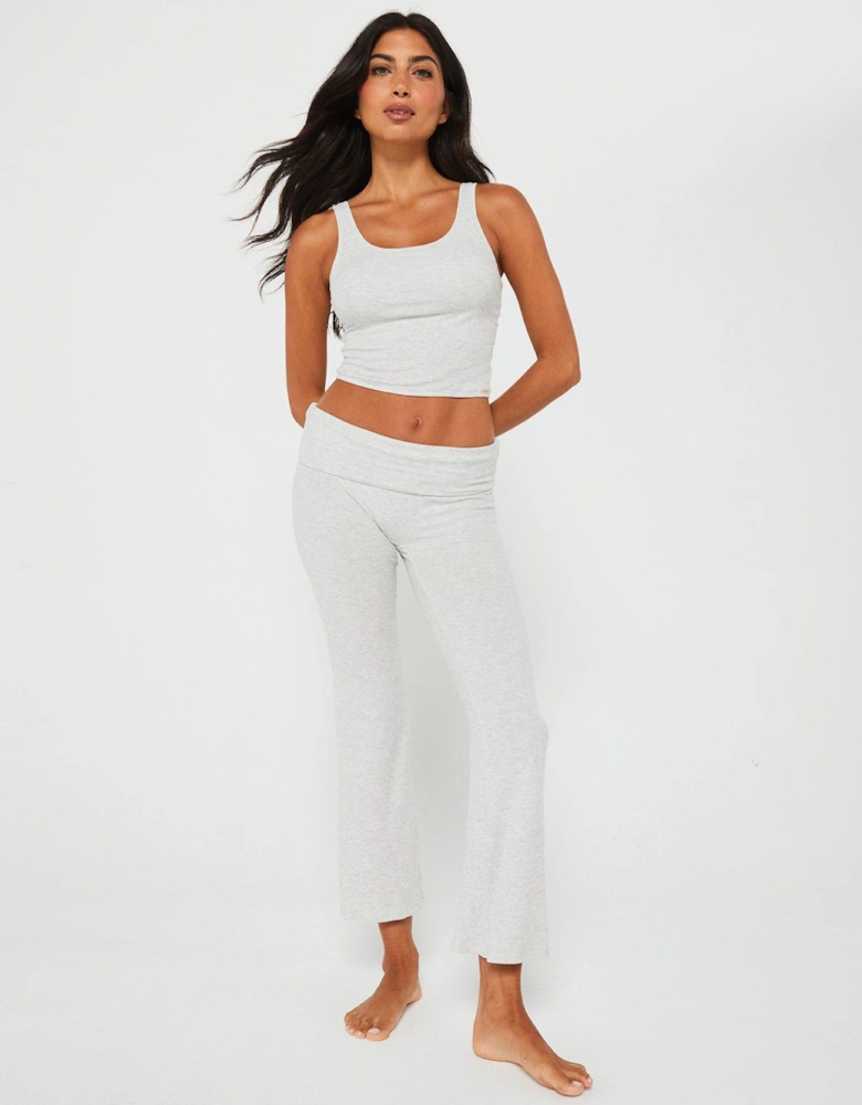 Ari Ribbed Modal Light Padded Bralette - Grey