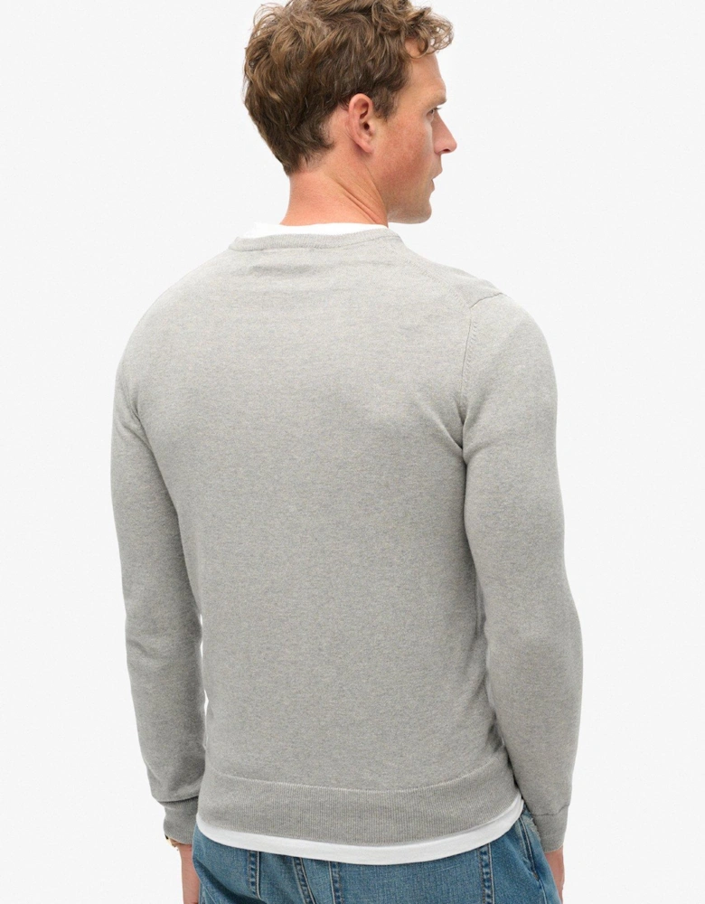 Essential Cashmere Blend Knitted Jumper - Grey