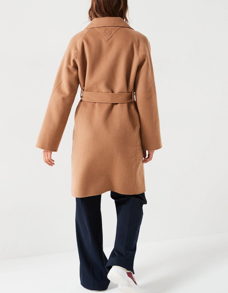 Wool Duster Coat - Brown