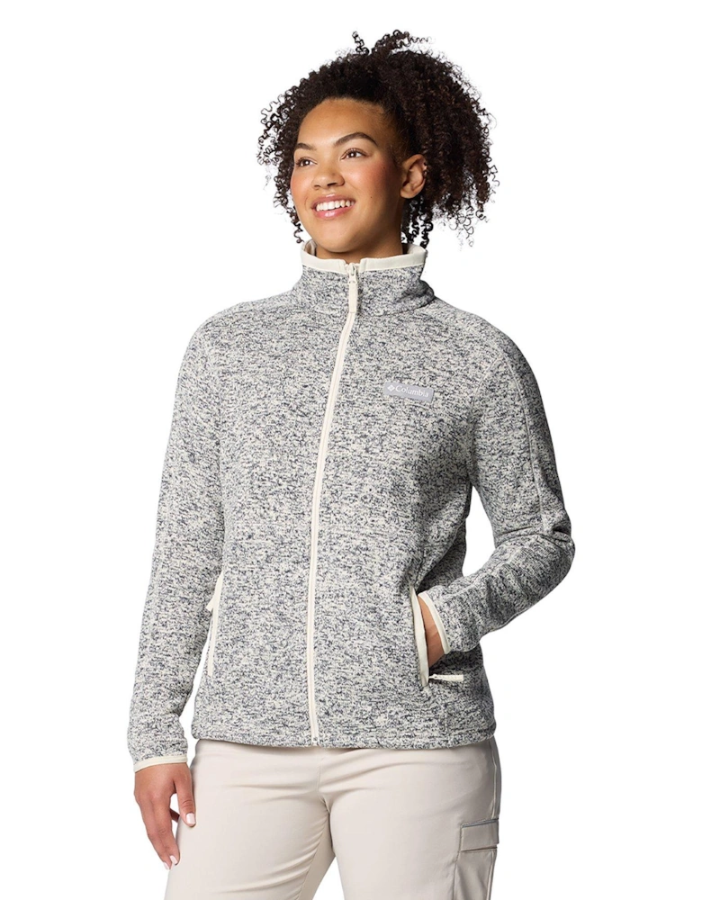 Women's Sweater Weather Full Zip Jacket - White