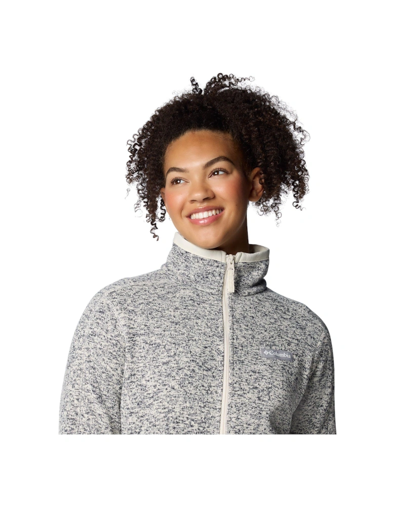 Women's Sweater Weather Full Zip Jacket - White