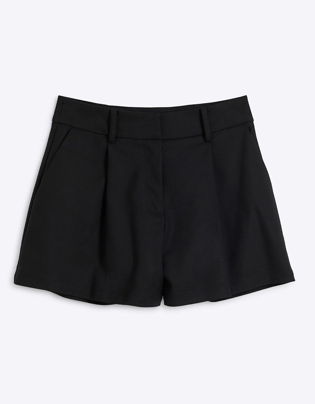 Sateen Tailored Shorts - Black