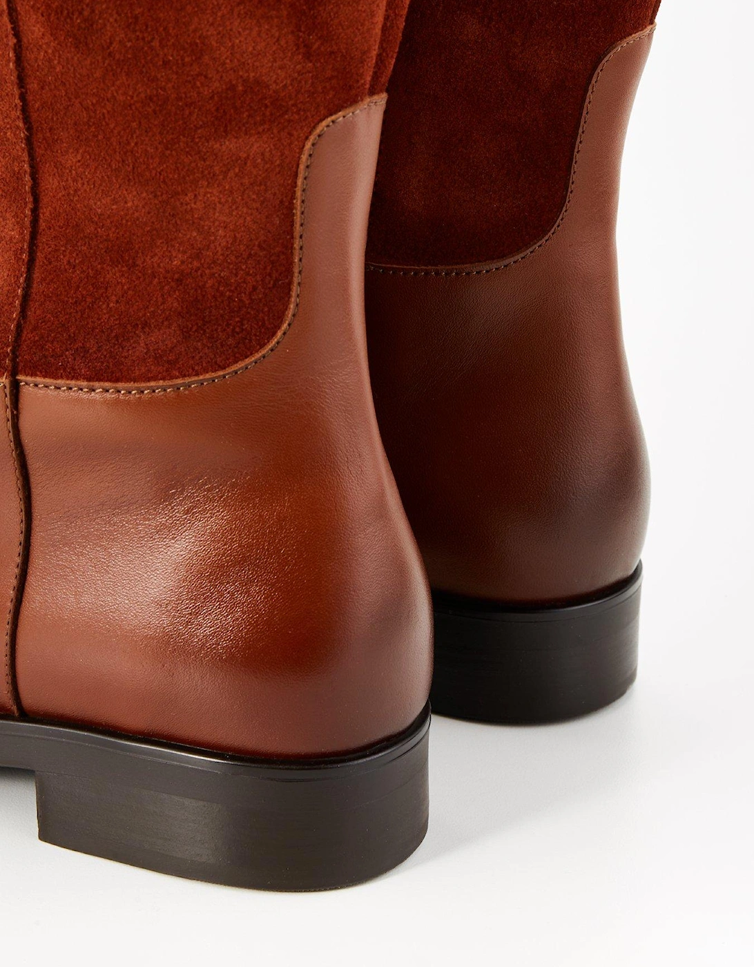 Leather Riding Boots - Brown