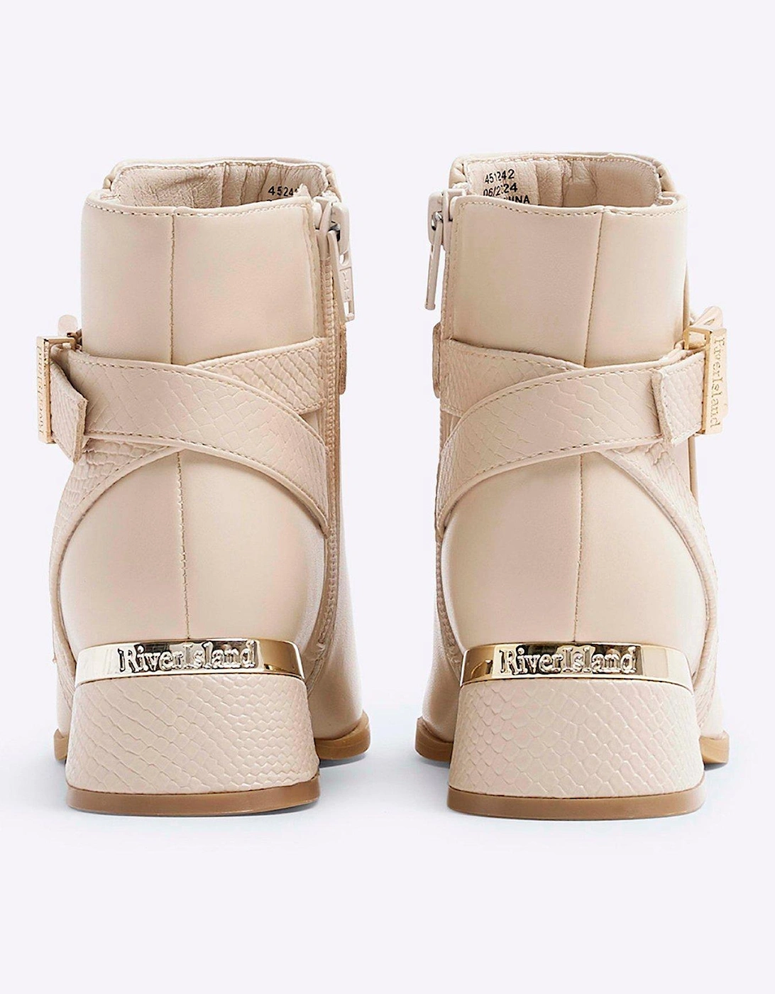 Girls Heeled Ankle Boot - Cream