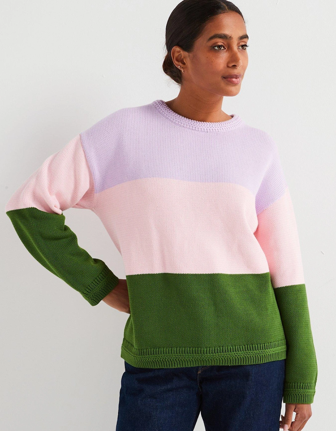 Madison Block Stripe Jumper - Multi