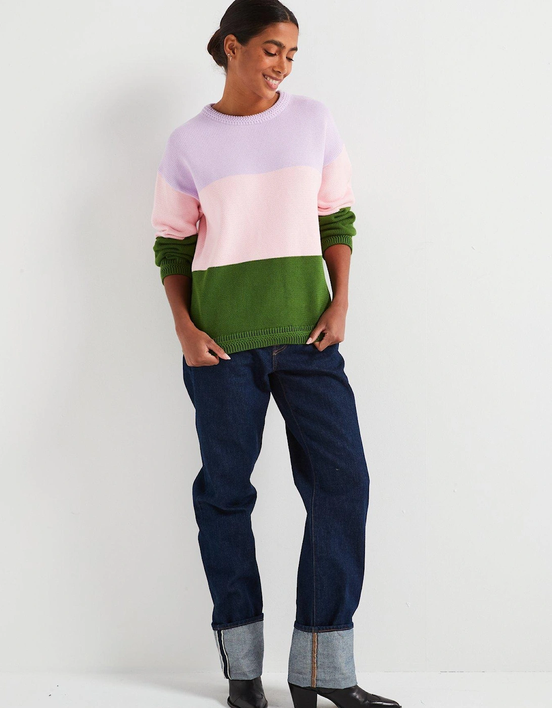 Madison Block Stripe Jumper - Multi