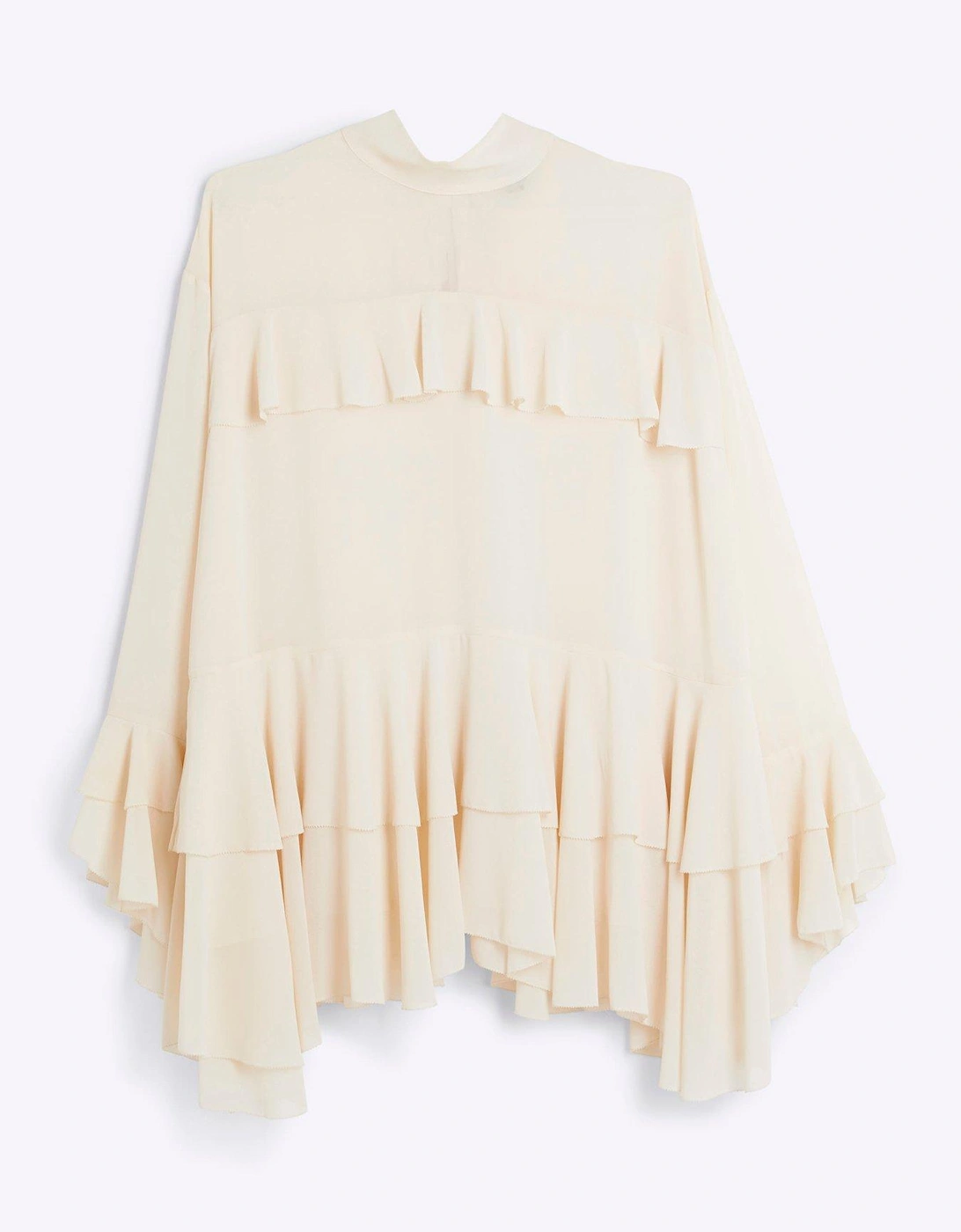 Ruffle Detail Blouse - Cream