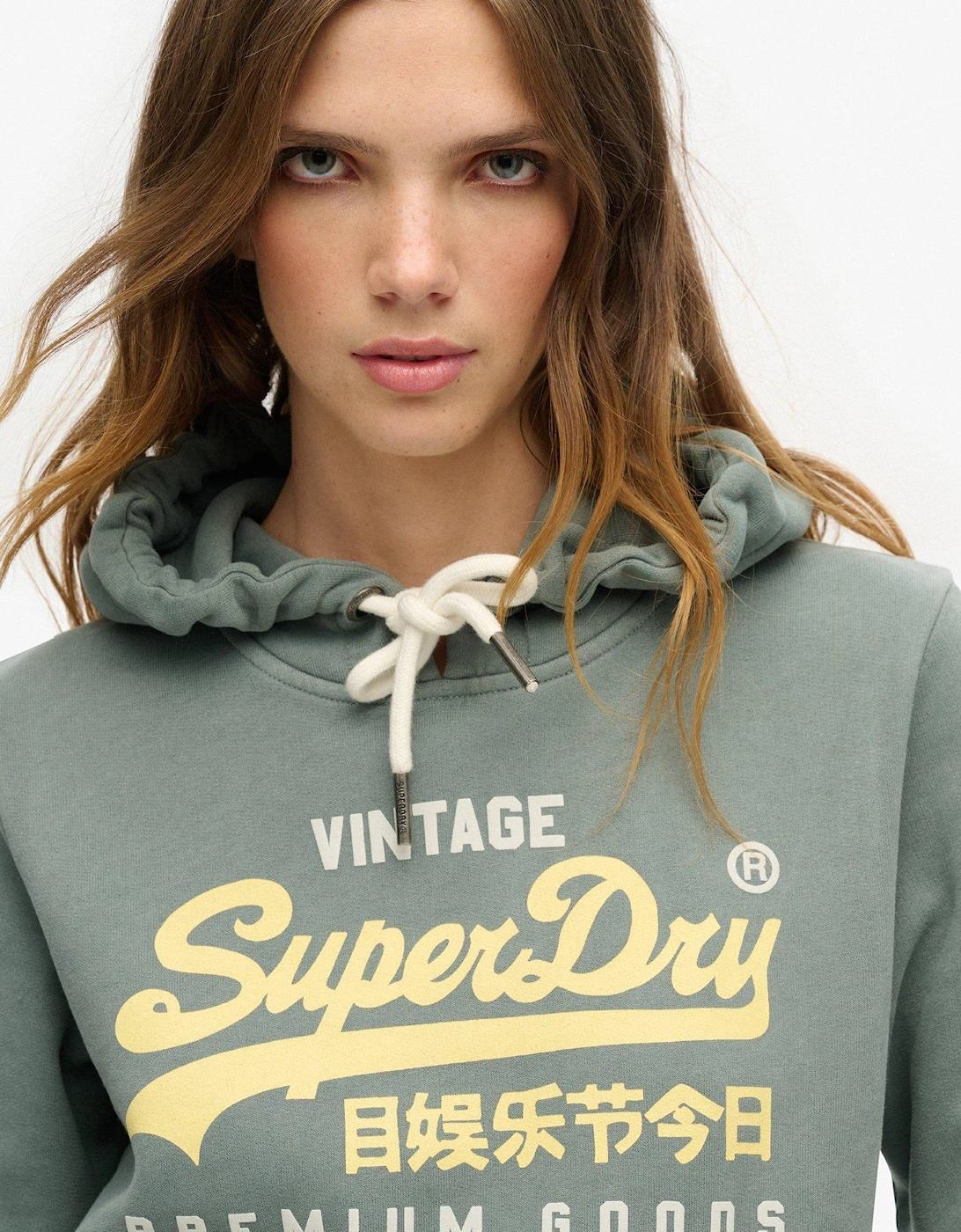 Puff Print Vl Graphic Hoodie - Green