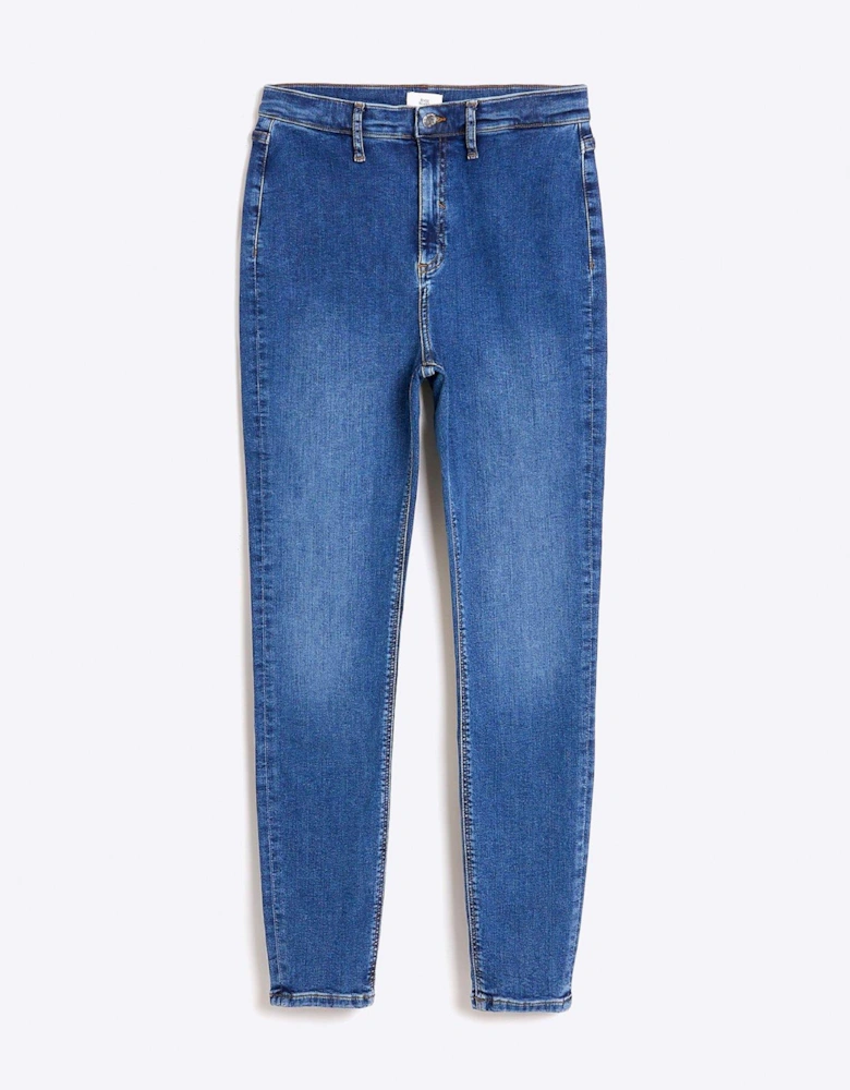 High Waisted Jeggings - Blue