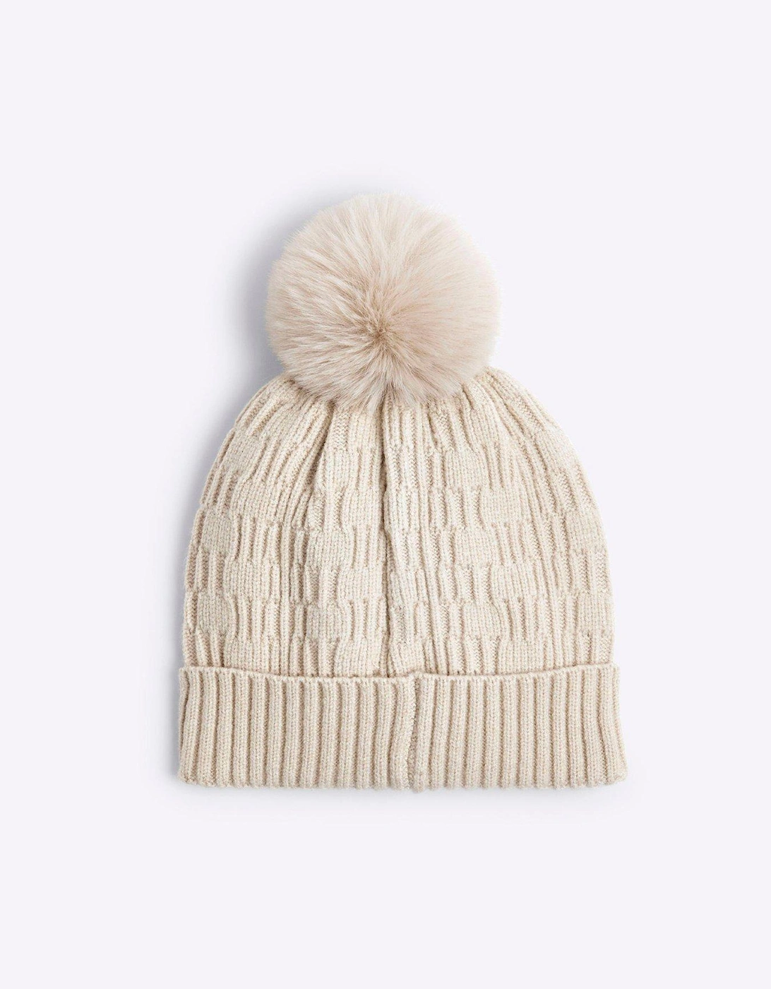 Mini Girl Beanie Hat - Beige