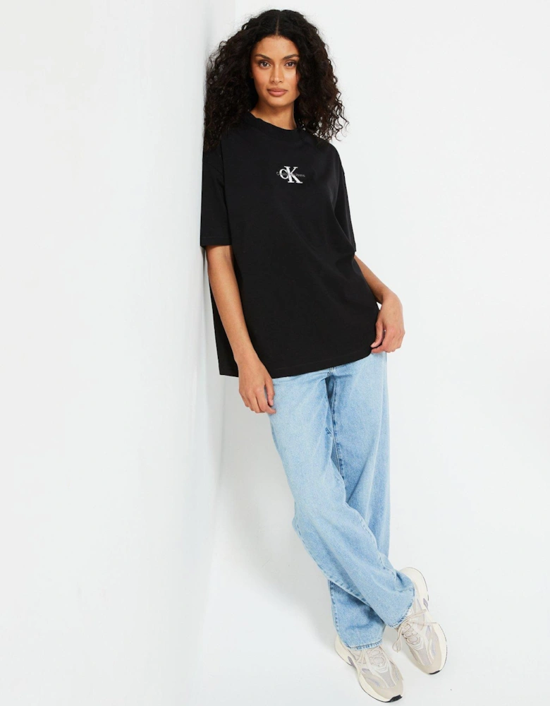 Monologo Oversized T-Shirt - Black