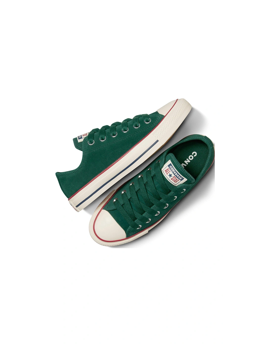 Womens Color Pack Suede Ox Trainers - Dark Green