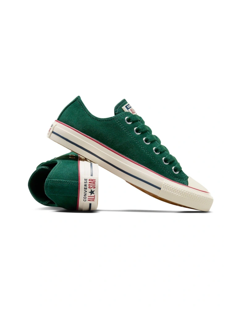 Womens Color Pack Suede Ox Trainers - Dark Green