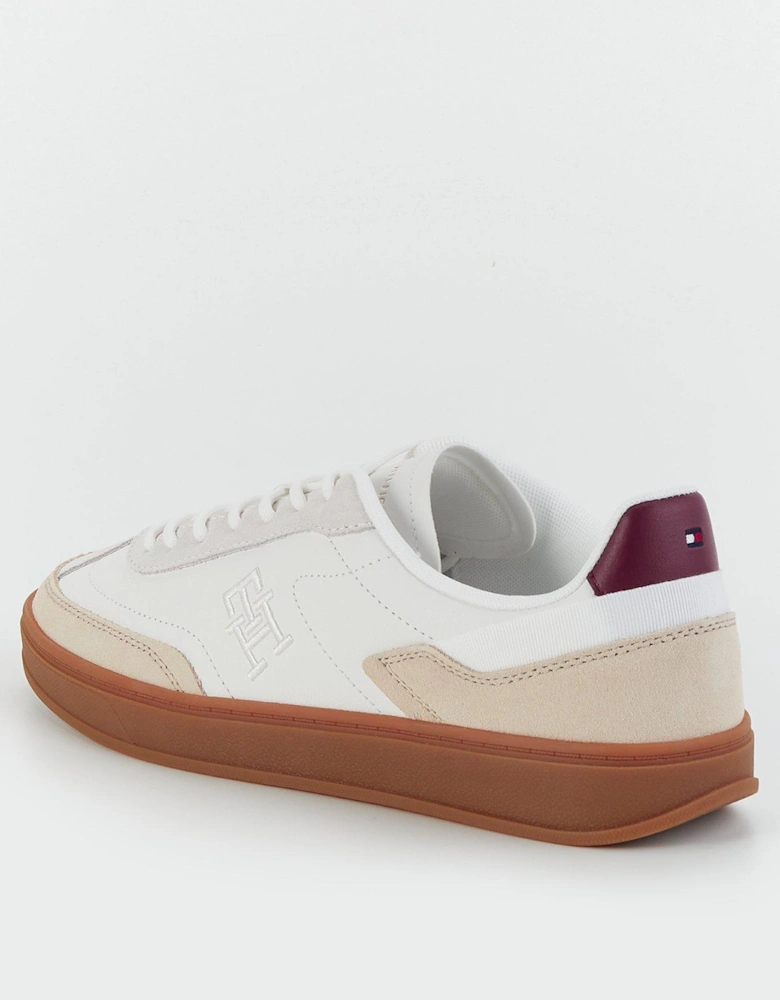 Heritage Court Leather Trainers - Beige