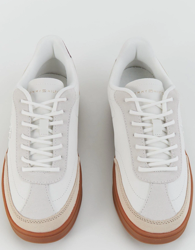 Heritage Court Leather Trainers - Beige