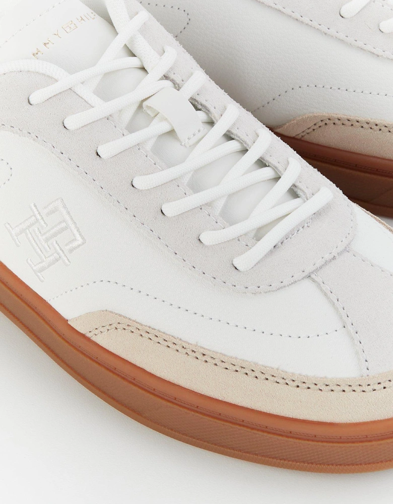 Heritage Court Leather Trainers - Beige