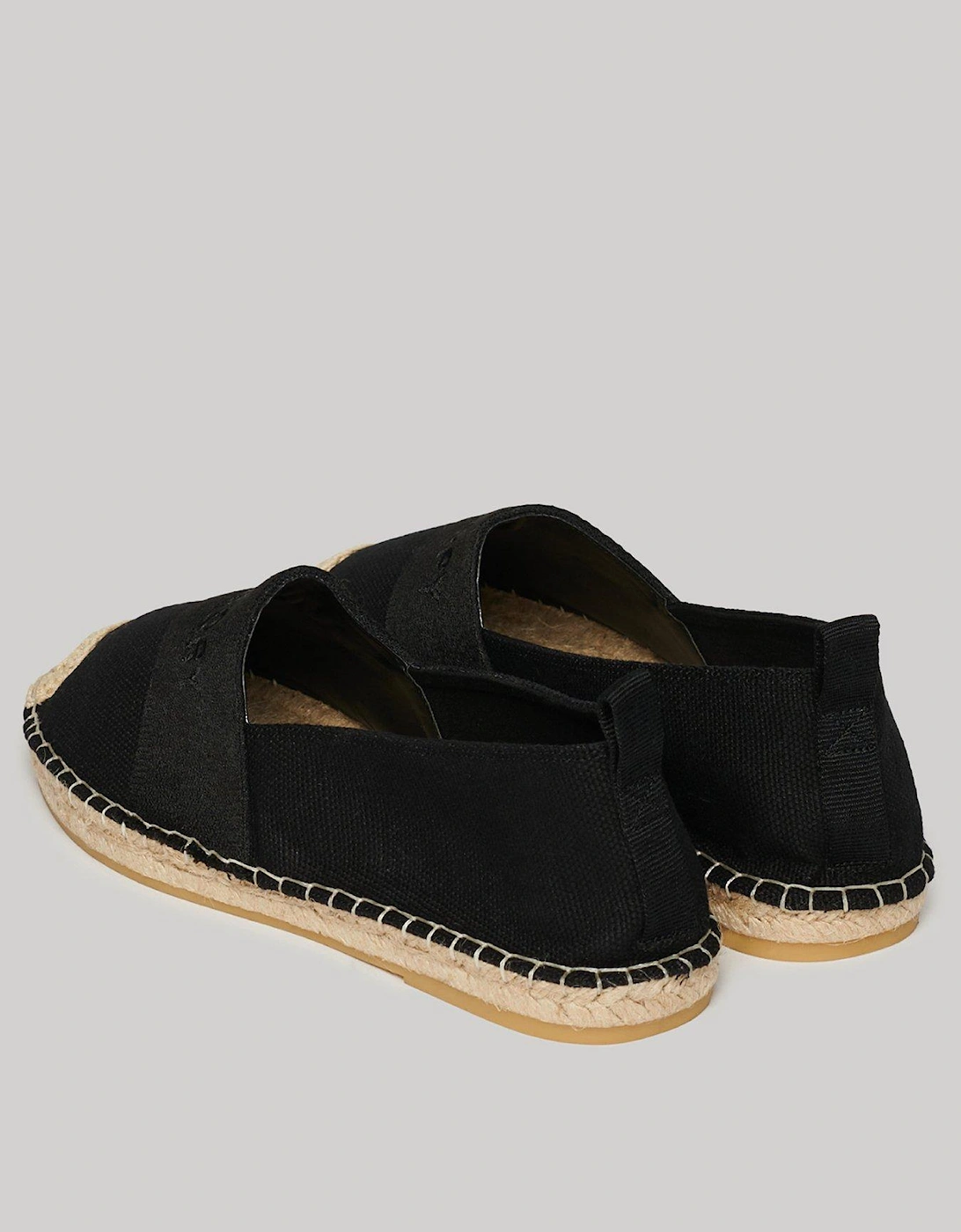 Canvas Espadrille Shoes - Black