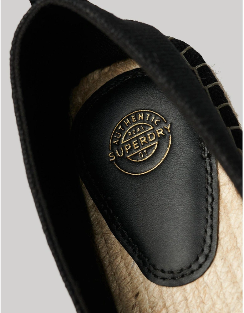 Canvas Espadrille Shoes - Black