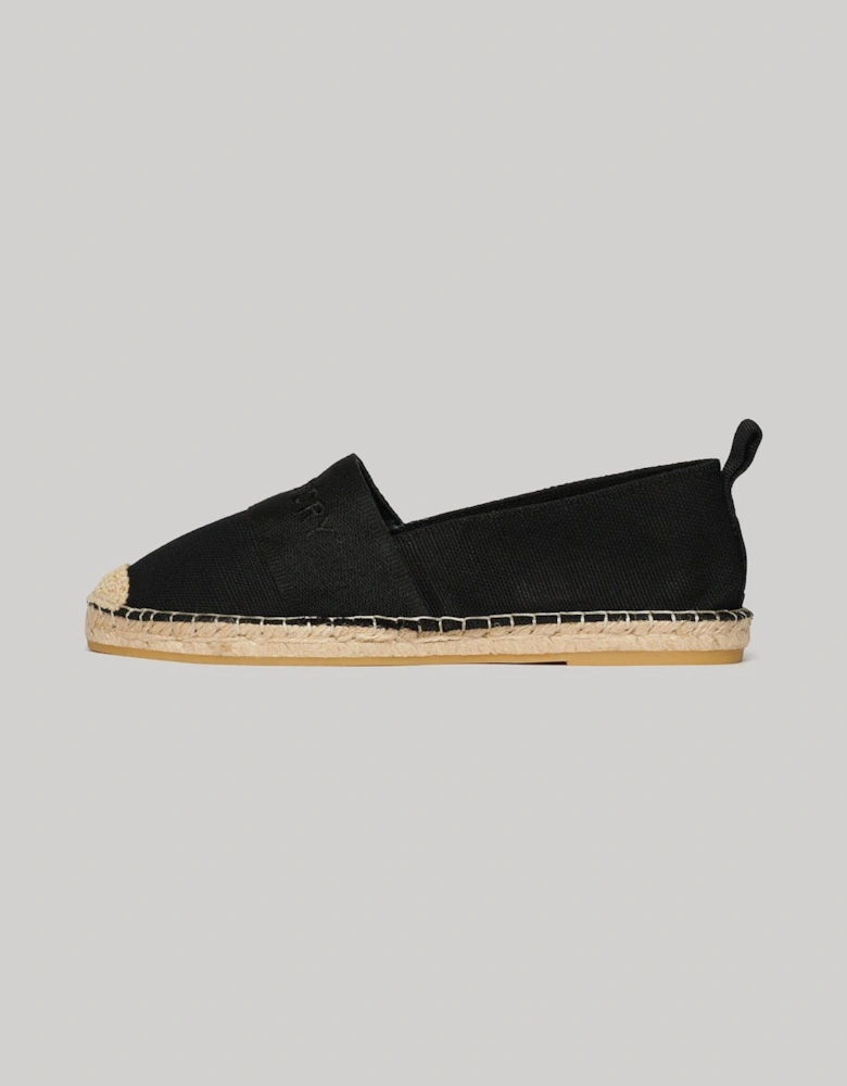 Canvas Espadrille Shoes - Black