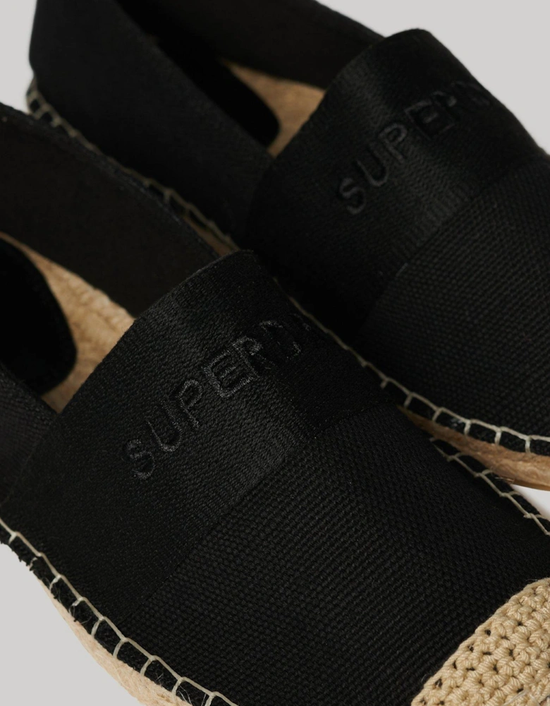 Canvas Espadrille Shoes - Black