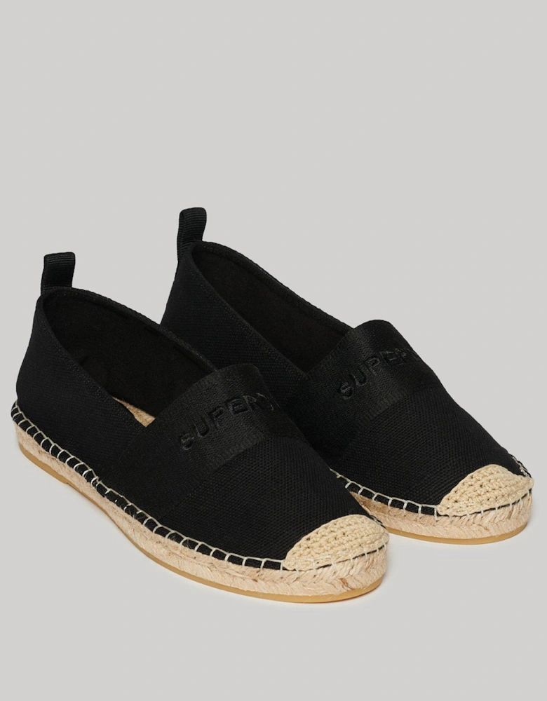 Canvas Espadrille Shoes - Black