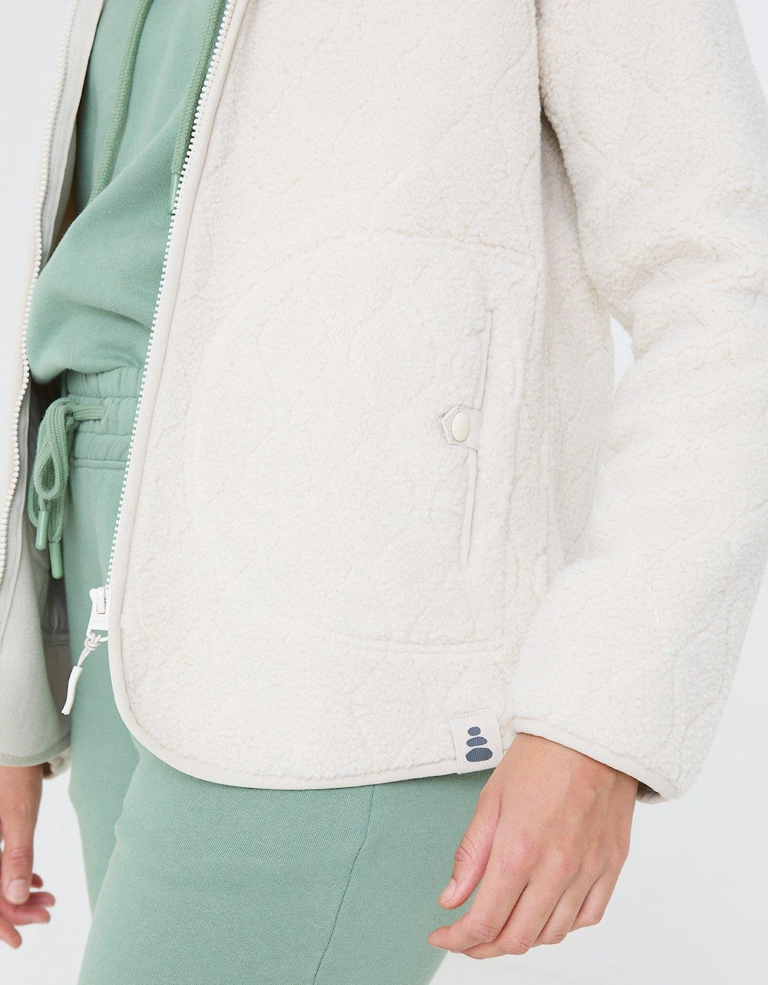 Violet Fleece Jacket - Beige