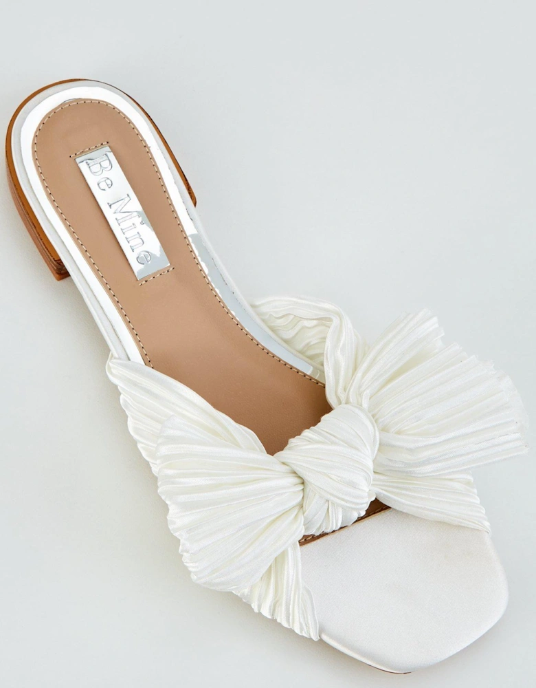 Bowie Bridal Knot Flat Sandal - Ivory