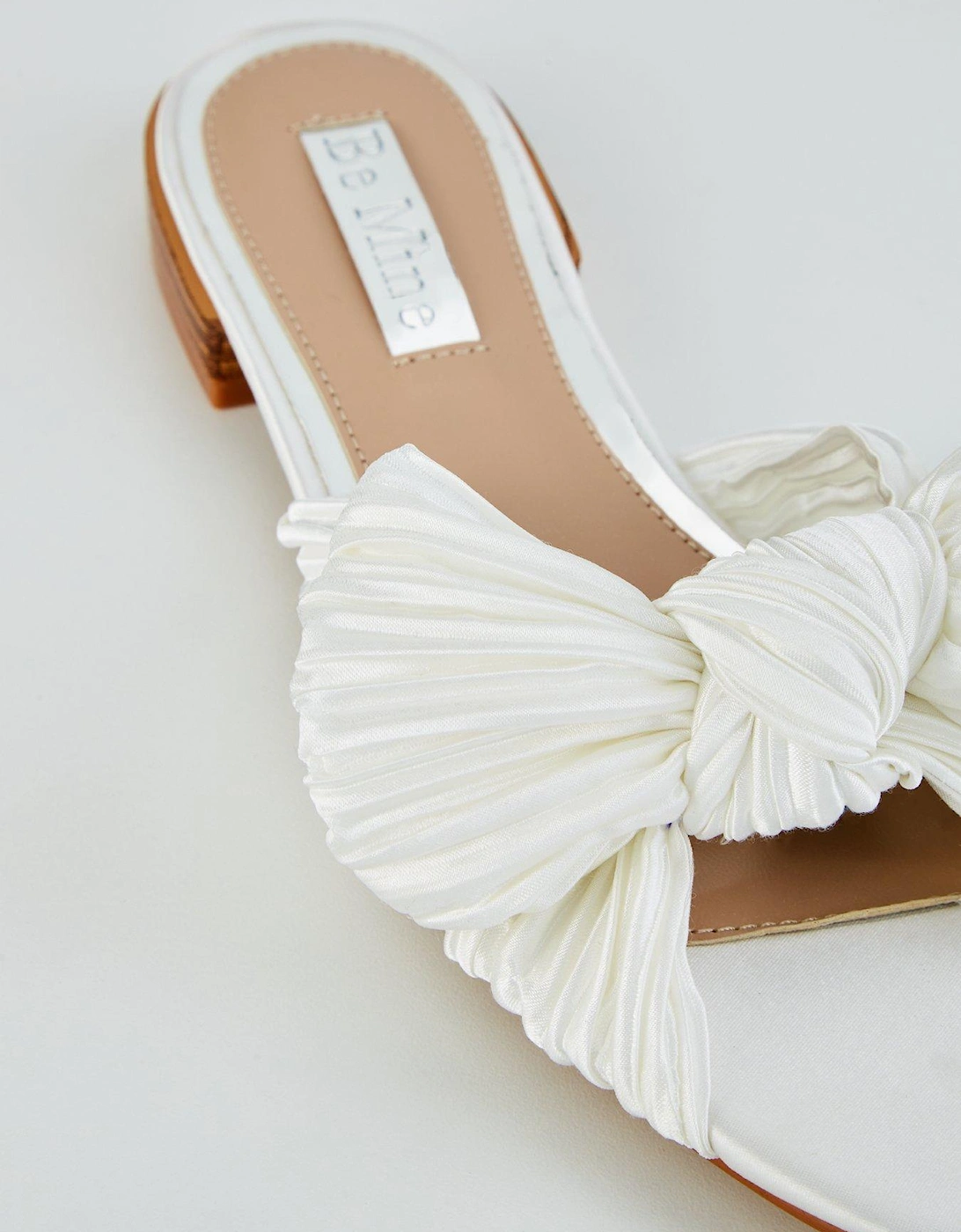 Bowie Bridal Knot Flat Sandal - Ivory