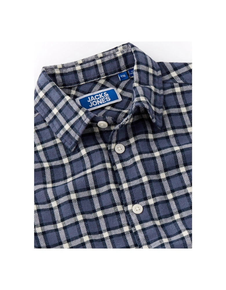 Younger Boys Joshua Flannel Check Shirt - Nightshadow