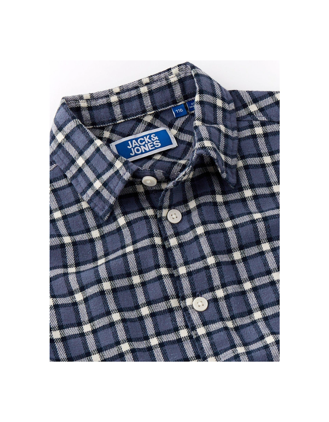 Younger Boys Joshua Flannel Check Shirt - Nightshadow