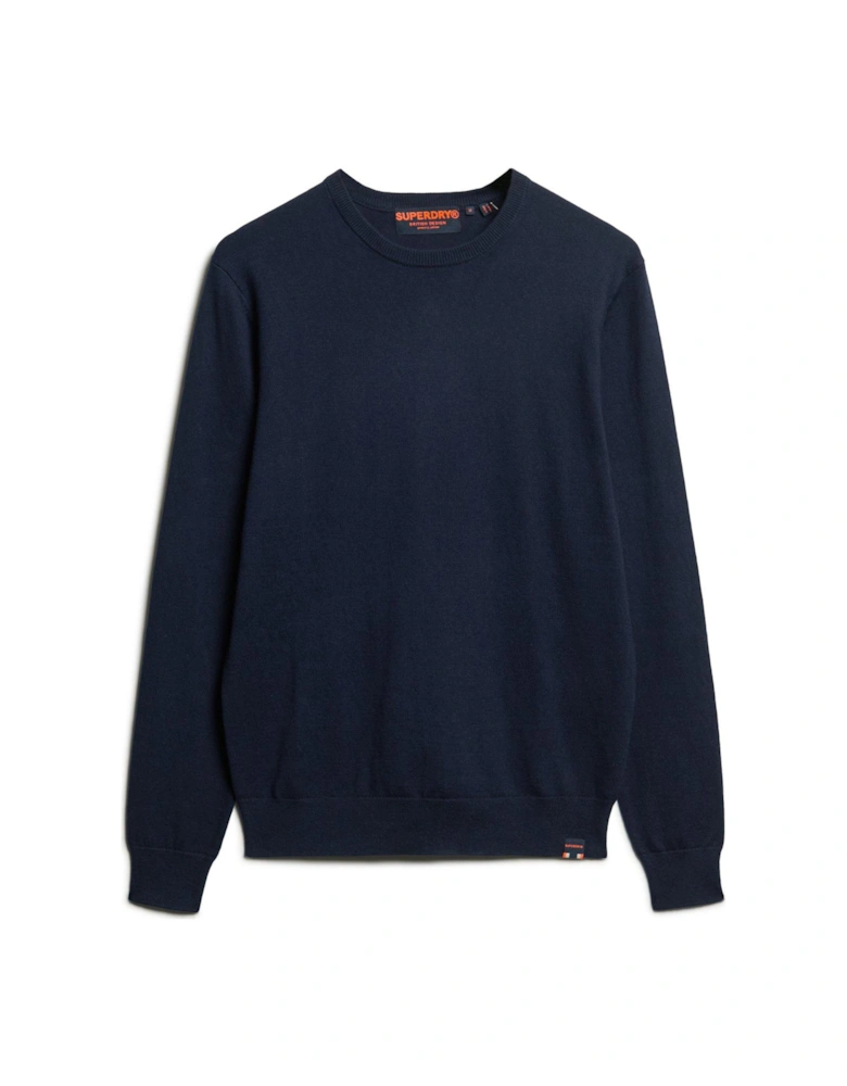 Essential Cashmere Blend Knitted Jumper - Navy