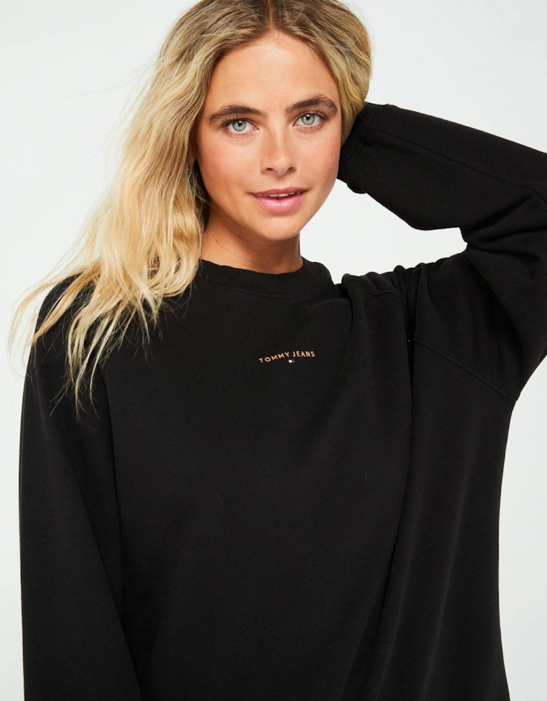 Metallic Logo Sweatshirt - Black