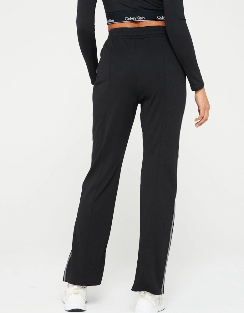 Wide Leg Tracksuit Bottoms - Black Beauty