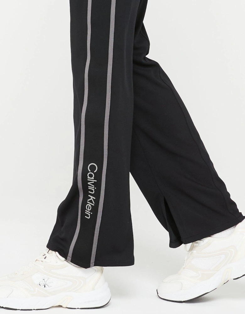 Wide Leg Tracksuit Bottoms - Black Beauty