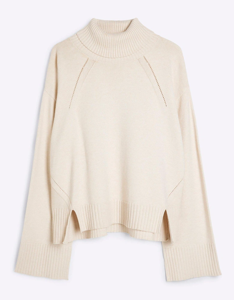 High Neck Jumper - Cream