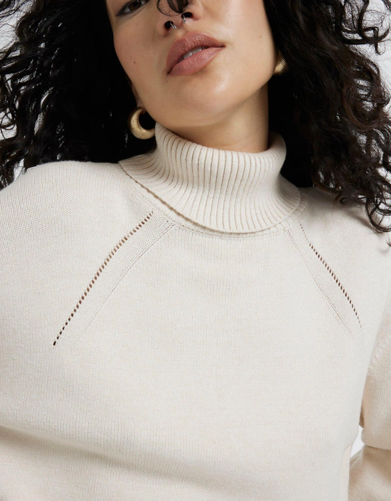 High Neck Jumper - Cream