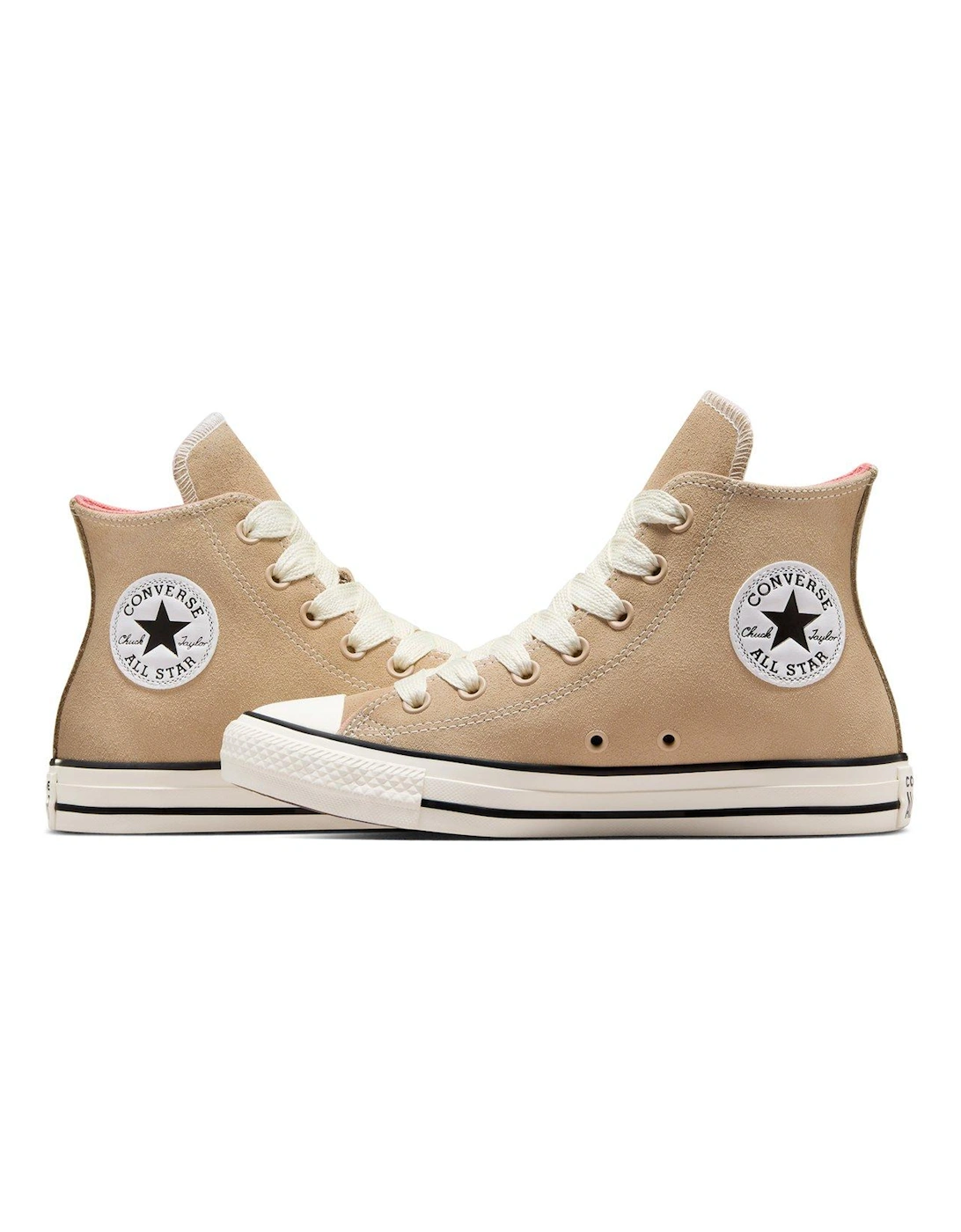 Womens 90s Sports Suede Hi Trainers - Beige