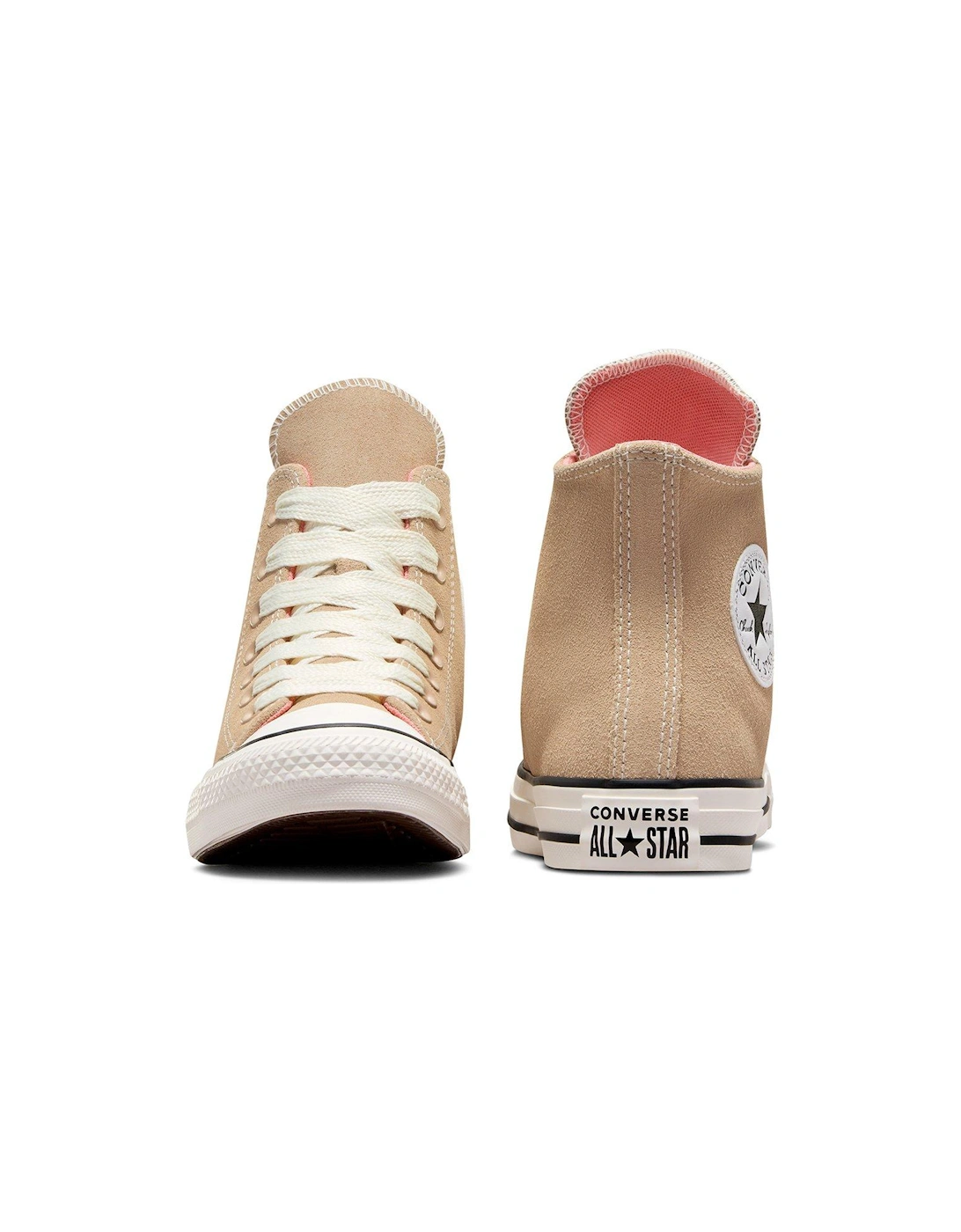 Womens 90s Sports Suede Hi Trainers - Beige