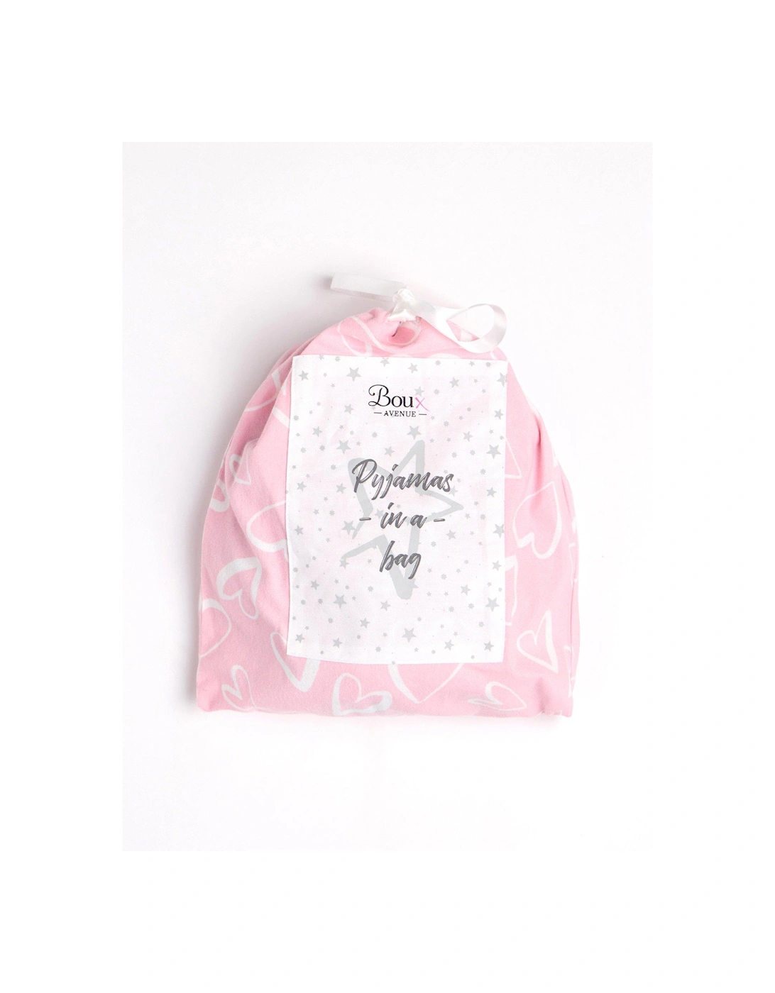 Heart Fleece Pj In A Bag - Pink Mix