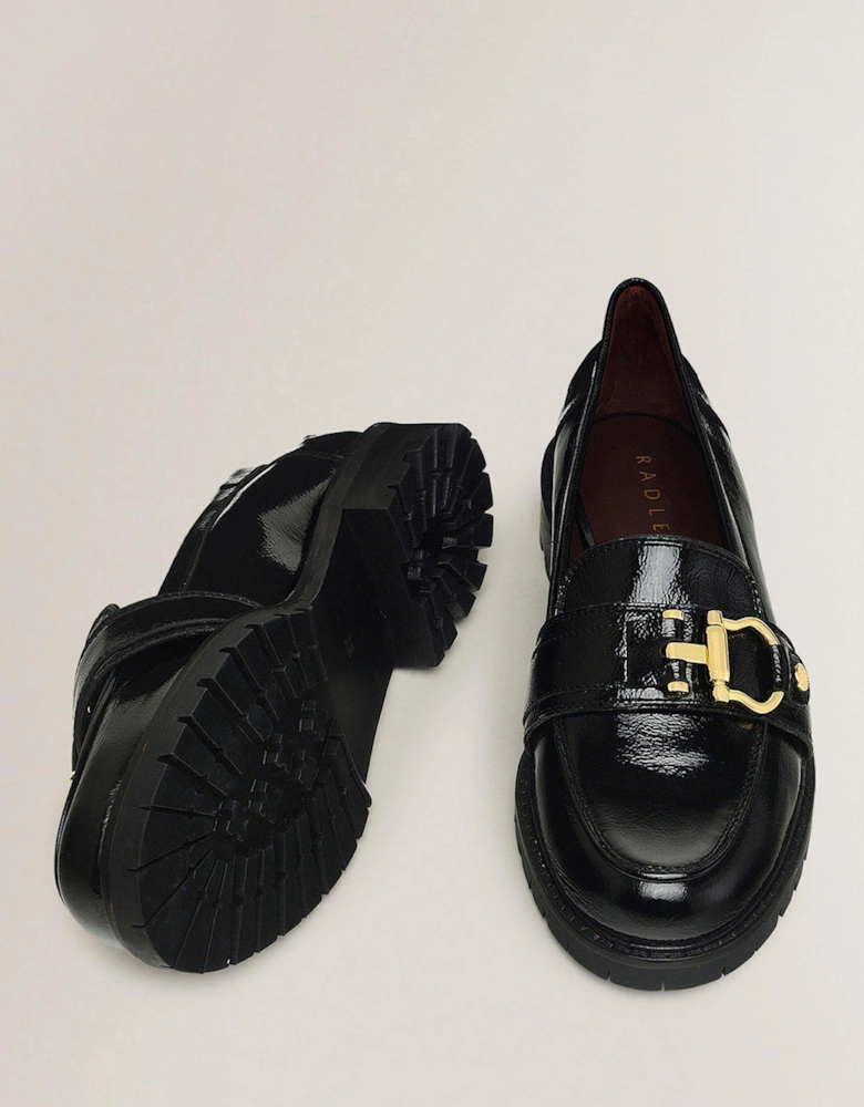 Linden Row Chunky Stirrup Loafer - Black