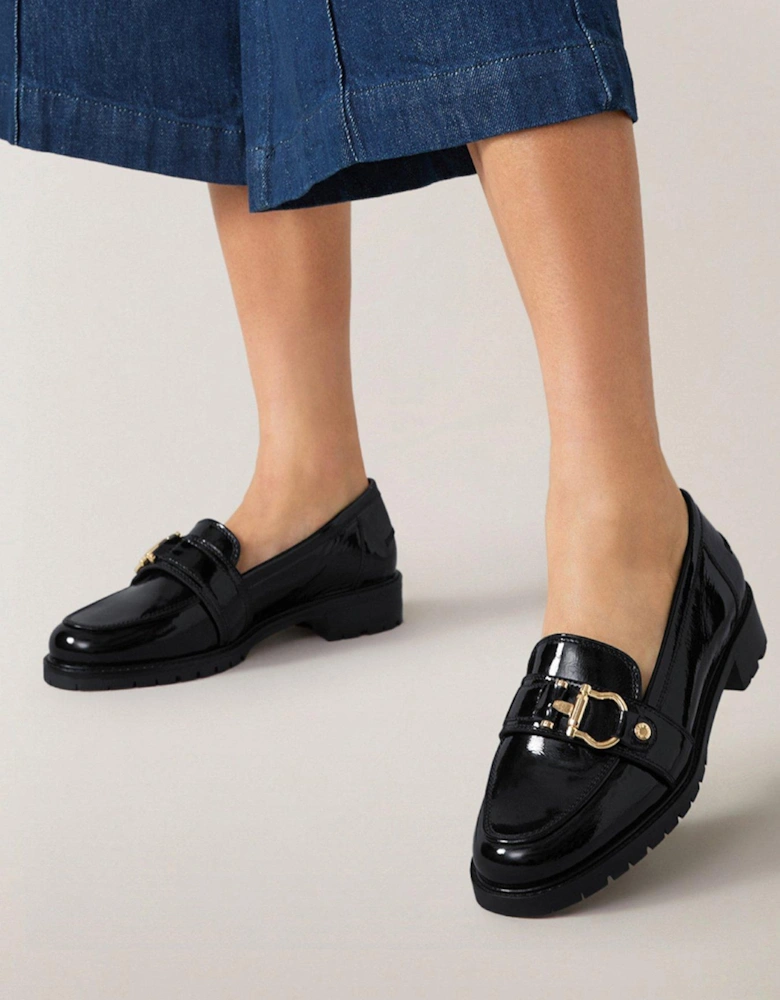 Linden Row Chunky Stirrup Loafer - Black