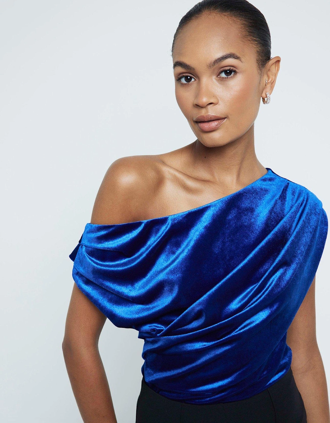 Asymmetric Twist Top - Bright Blue
