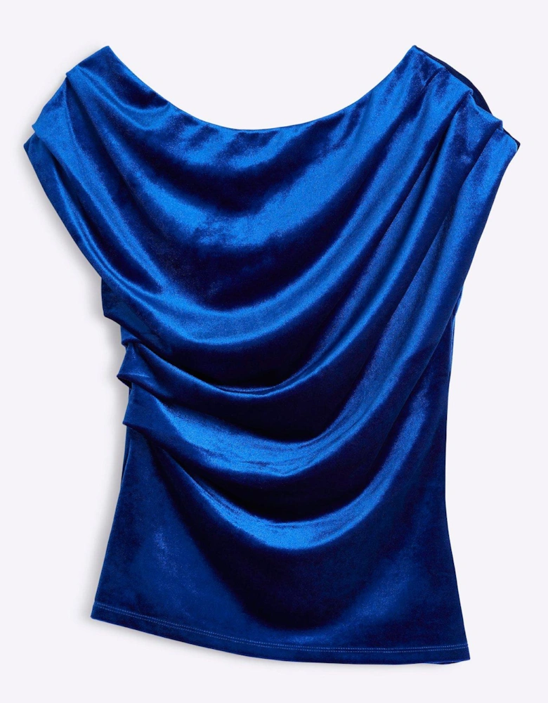 Asymmetric Twist Top - Bright Blue