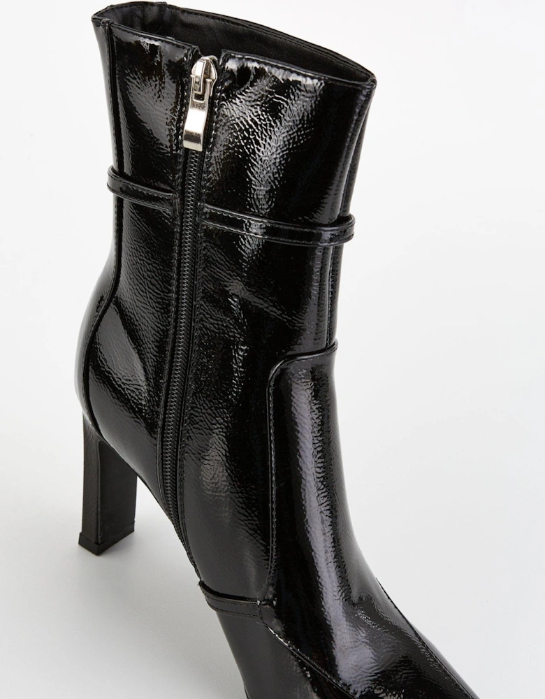 Brinkley Buckle Ankle Boot - Black