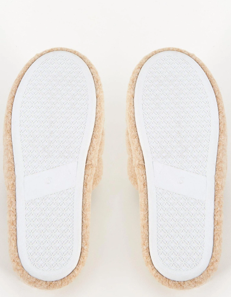 Padded Slider Slipper - Cream